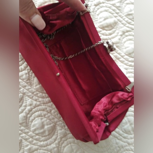 La Regale mini deep red evening bag with crystal closer. New with tags. - Picture 8 of 8